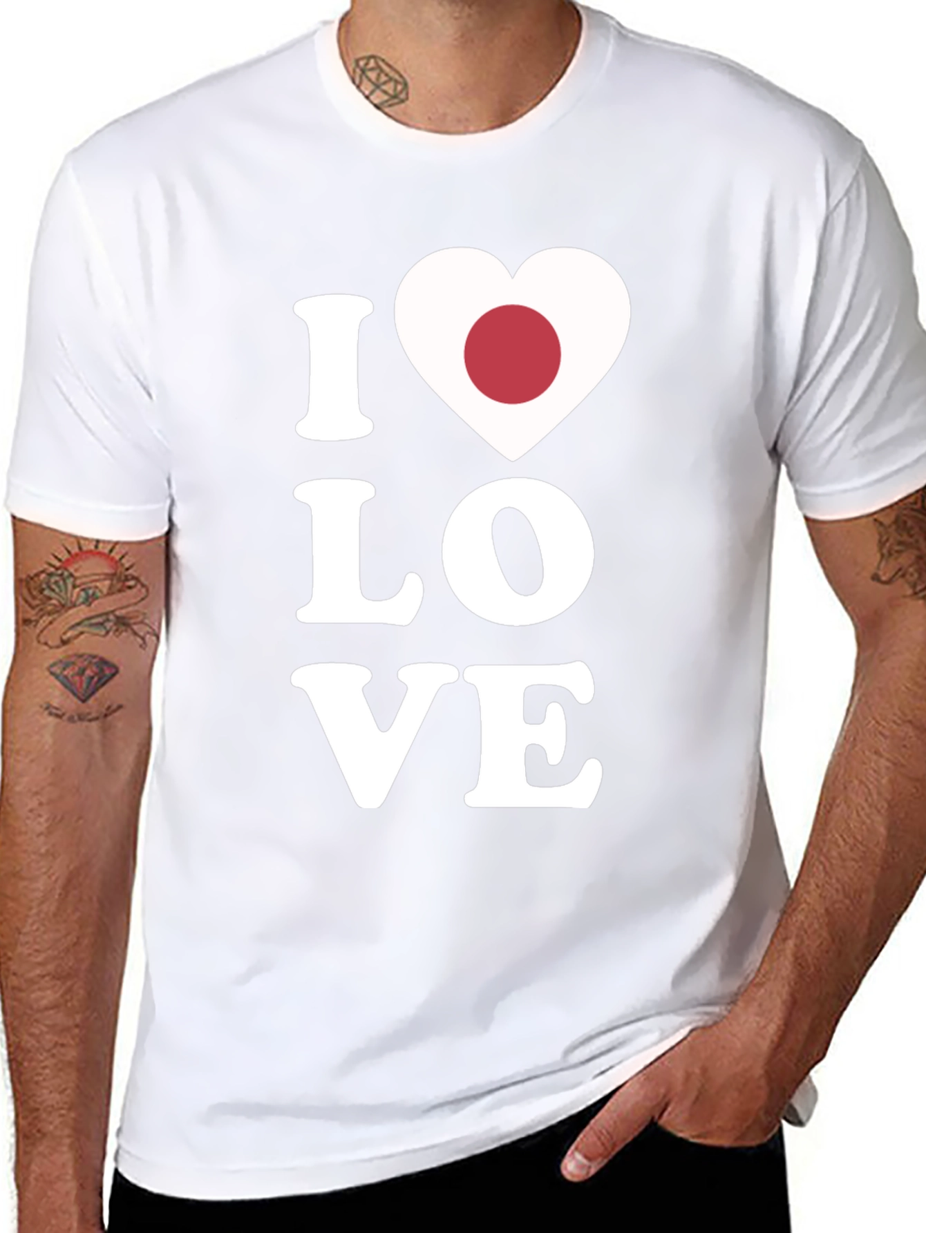 I Heart Japan T-Shirt - Black Cotton Tee
