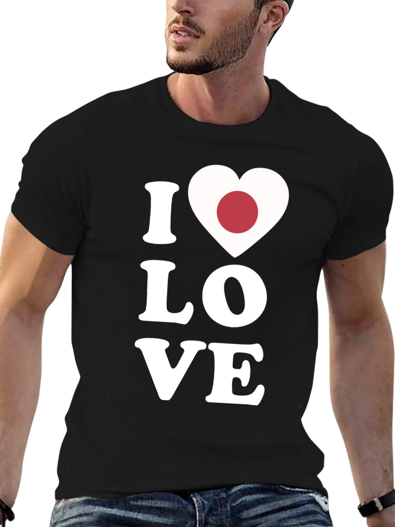 I Heart Japan T-Shirt - Black Cotton Tee