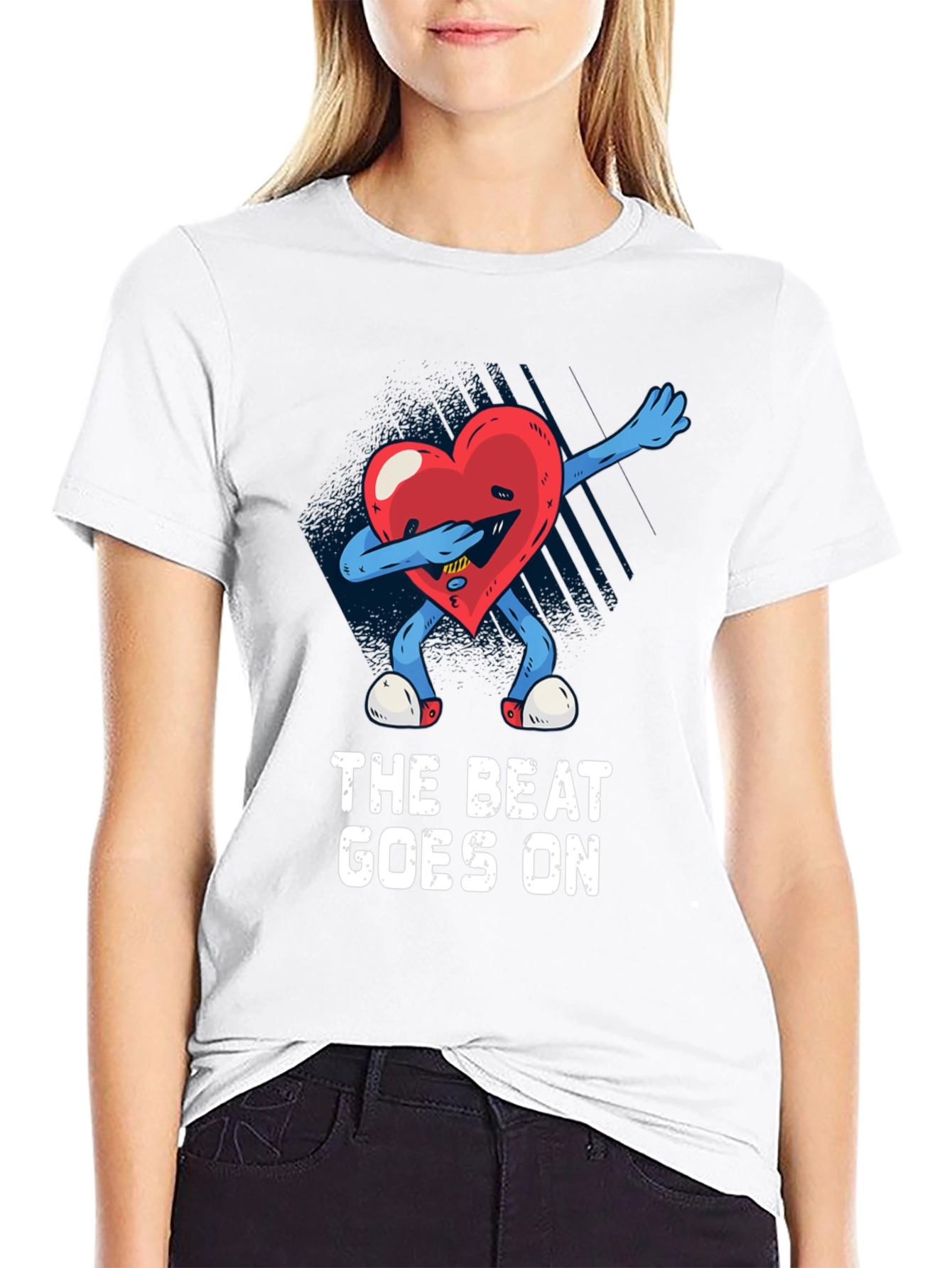 The Beat Goes On Heart Dab T-Shirt