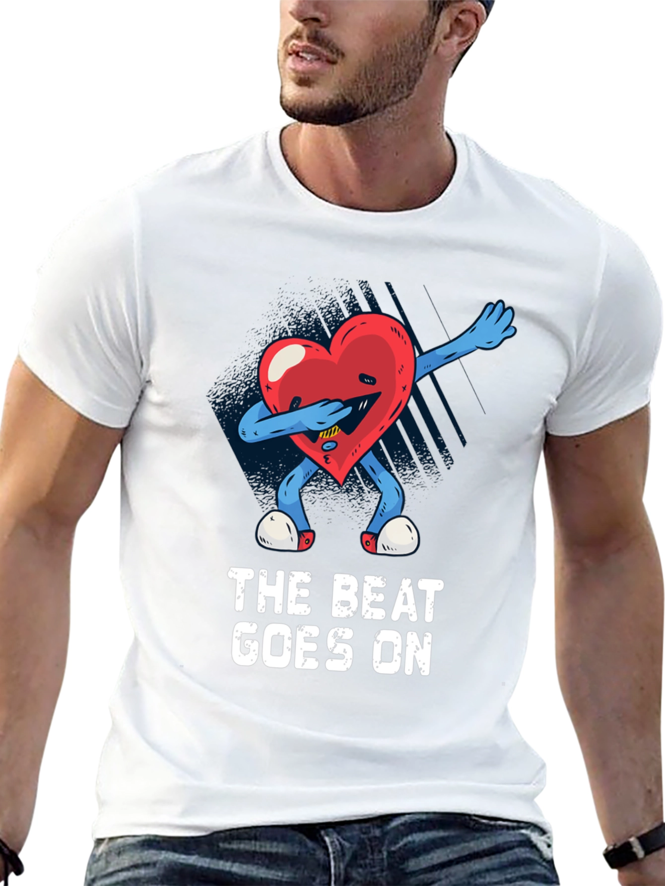 The Beat Goes On Heart Dab T-Shirt