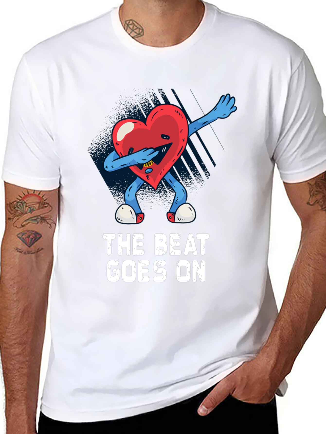 The Beat Goes On Heart Dab T-Shirt