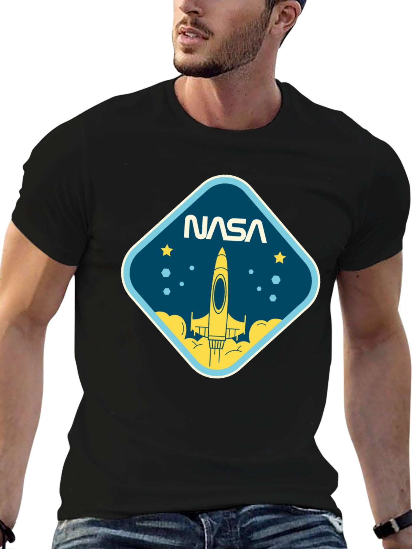 NASA Rocket Launch Graphic T-Shirt