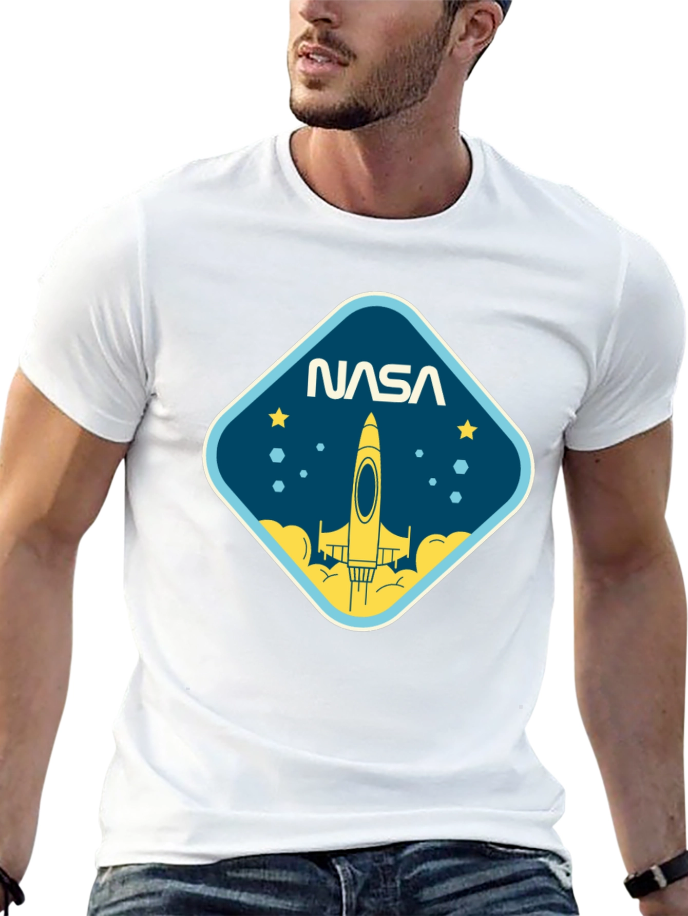 NASA Rocket Launch Graphic T-Shirt