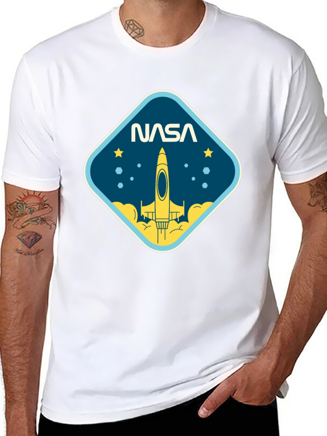 NASA Rocket Launch Graphic T-Shirt