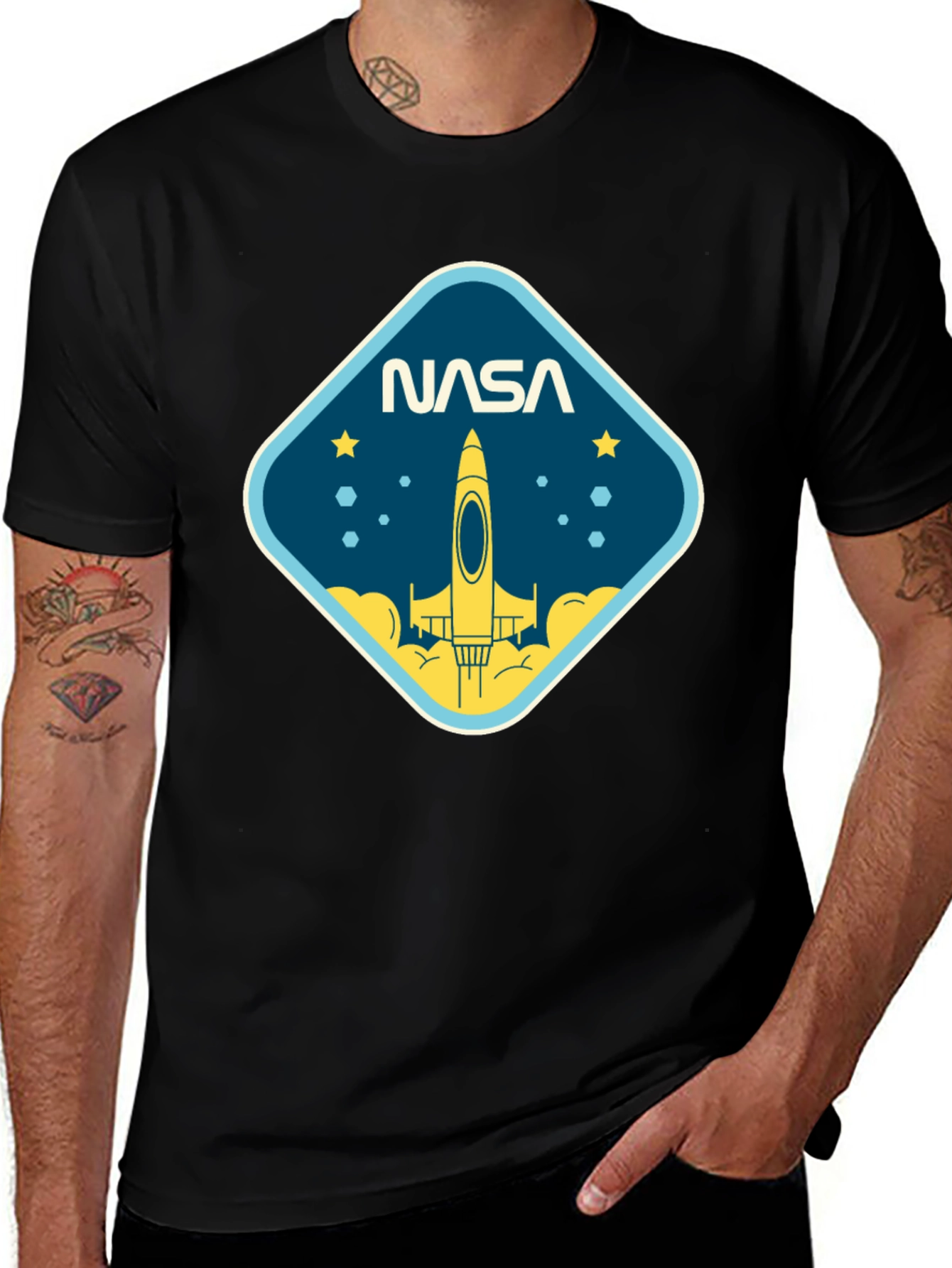 NASA Rocket Launch Graphic T-Shirt