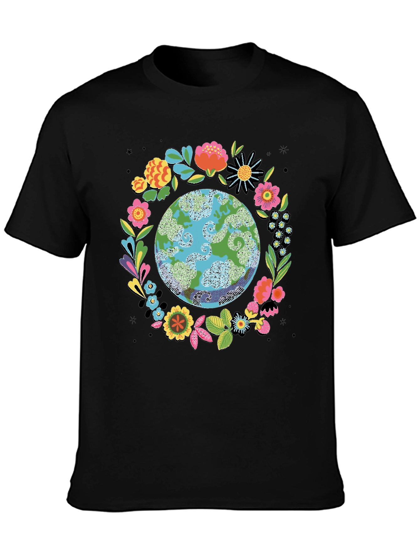 Floral Earth Graphic Tee - Earth Day Shirt