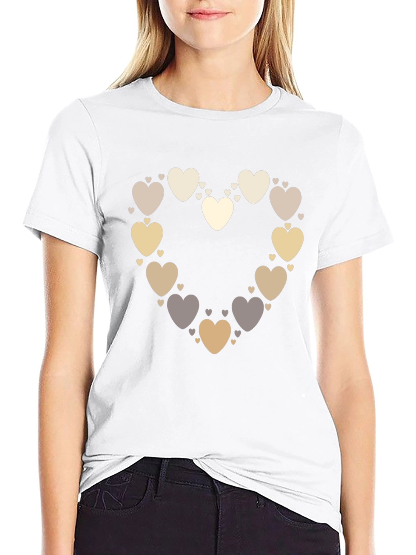 Heart of Hearts Graphic Tee - Black Casual Shirt