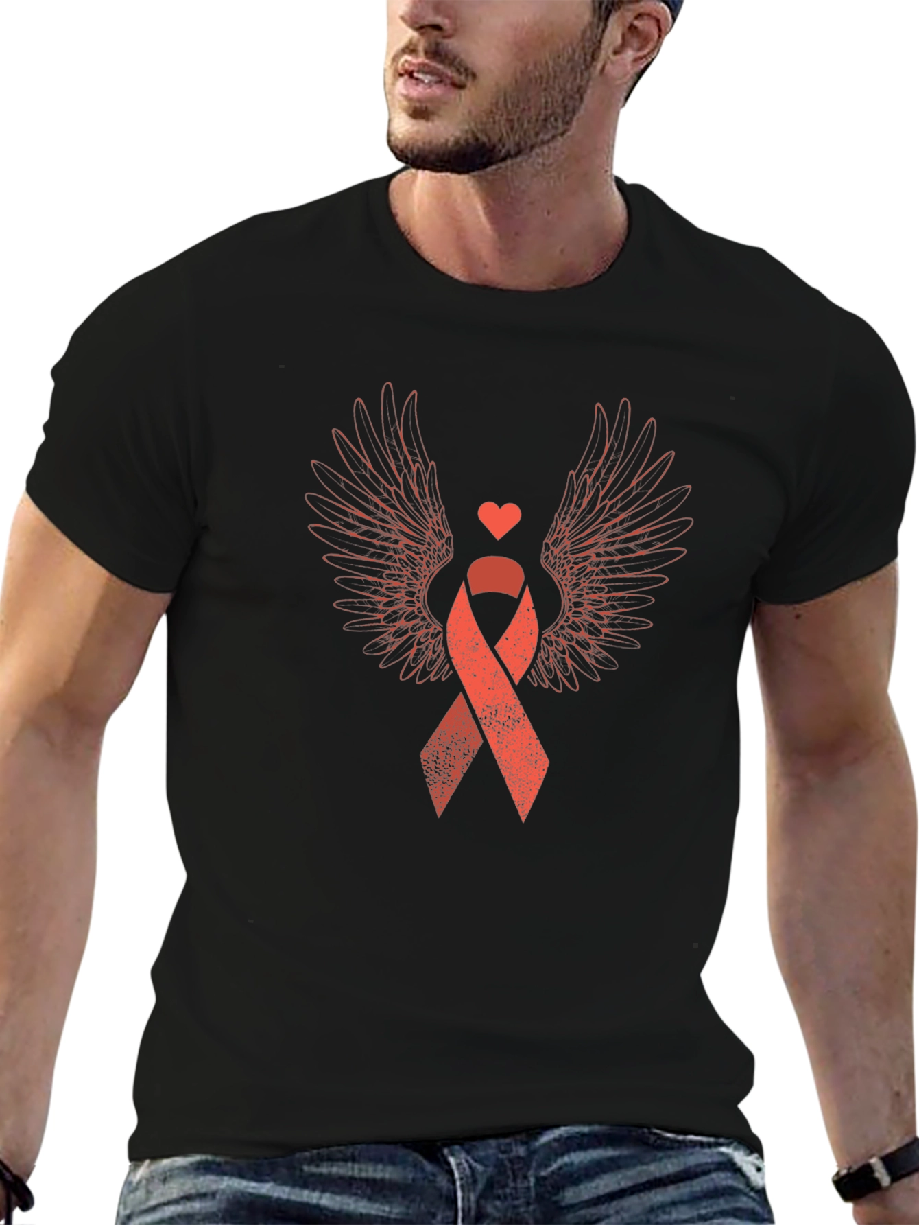 Heart & Wings Awareness Ribbon Graphic Tee