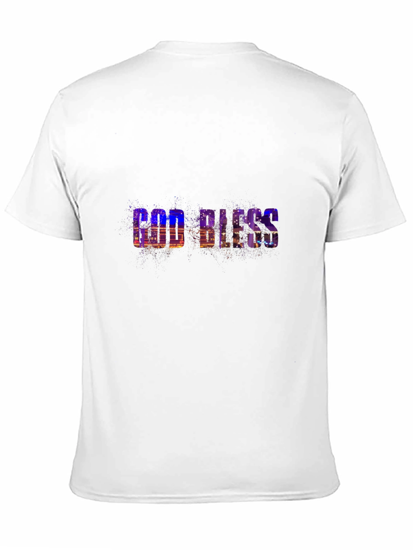 God Bless Graphic Print Black T-Shirt