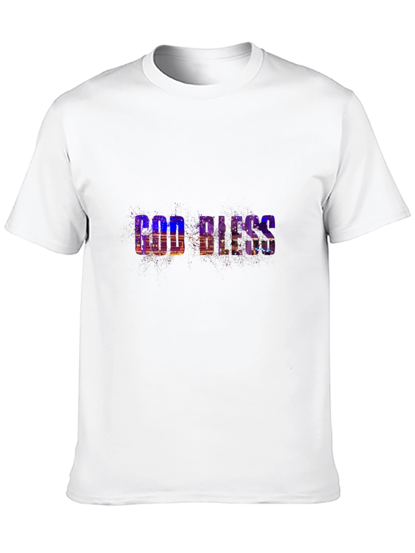 God Bless Graphic Print Black T-Shirt
