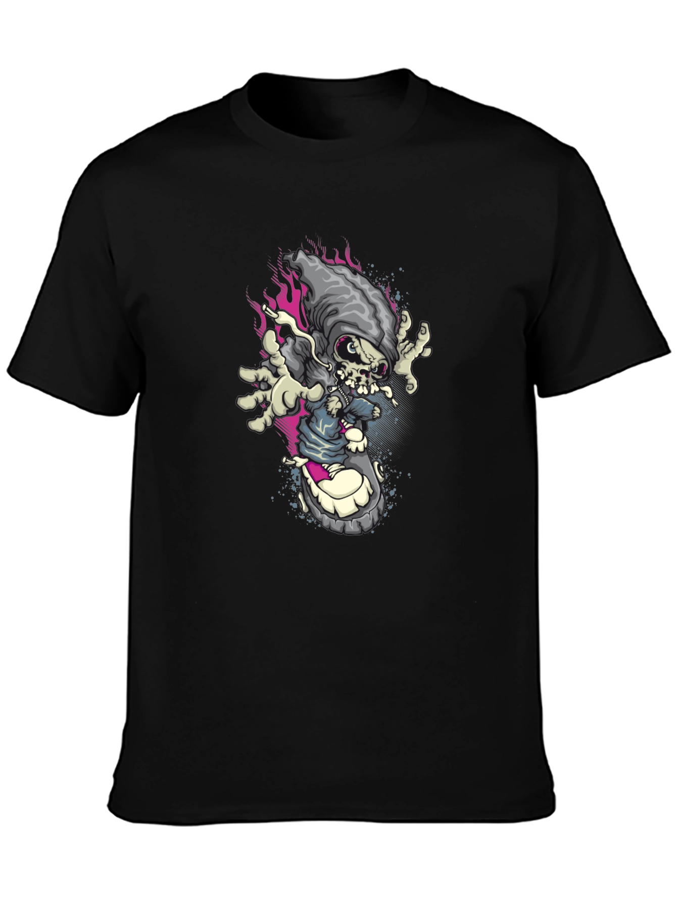 Skate Reaper Graphic Tee - Edgy Streetwear