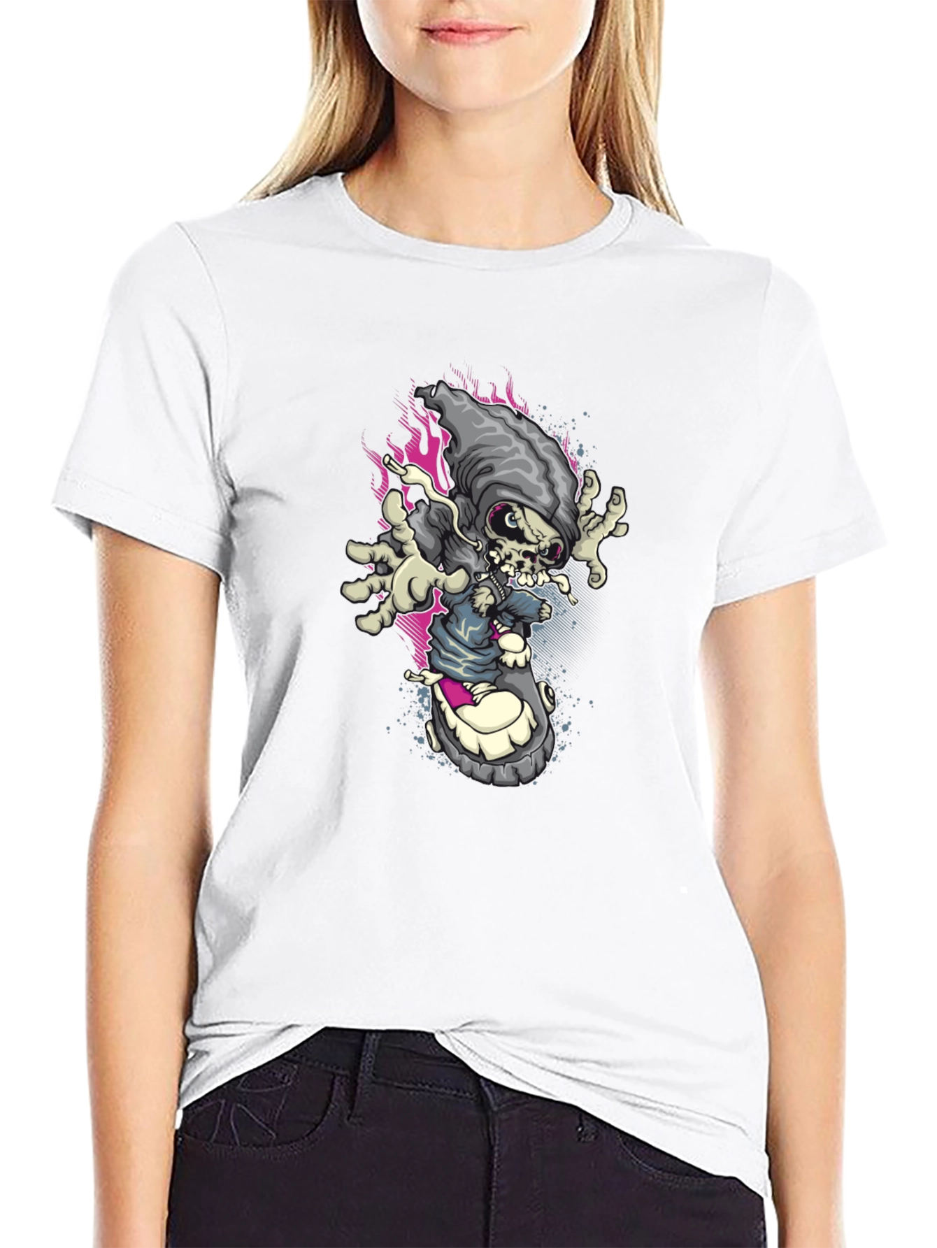 Skate Reaper Graphic Tee - Edgy Streetwear