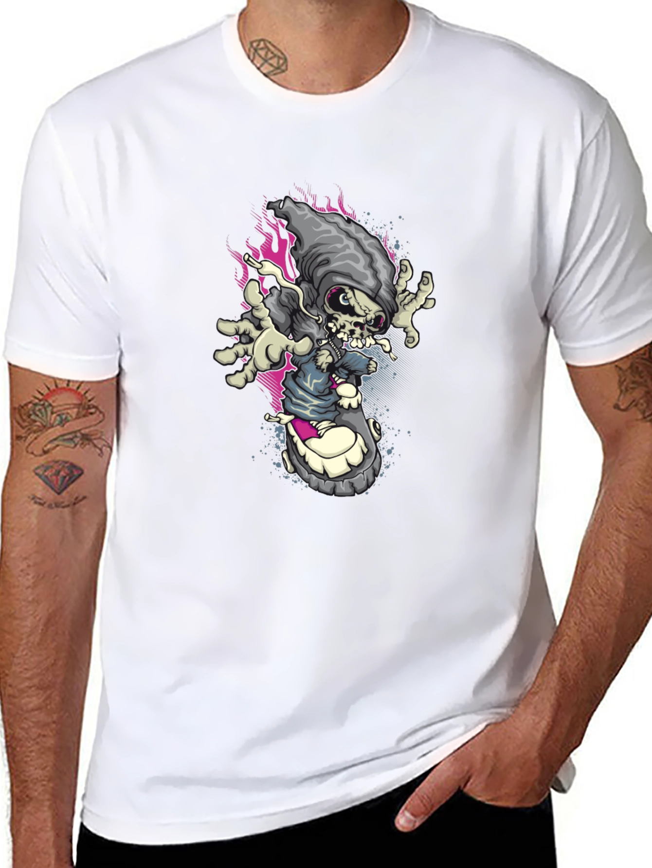 Skate Reaper Graphic Tee - Edgy Streetwear