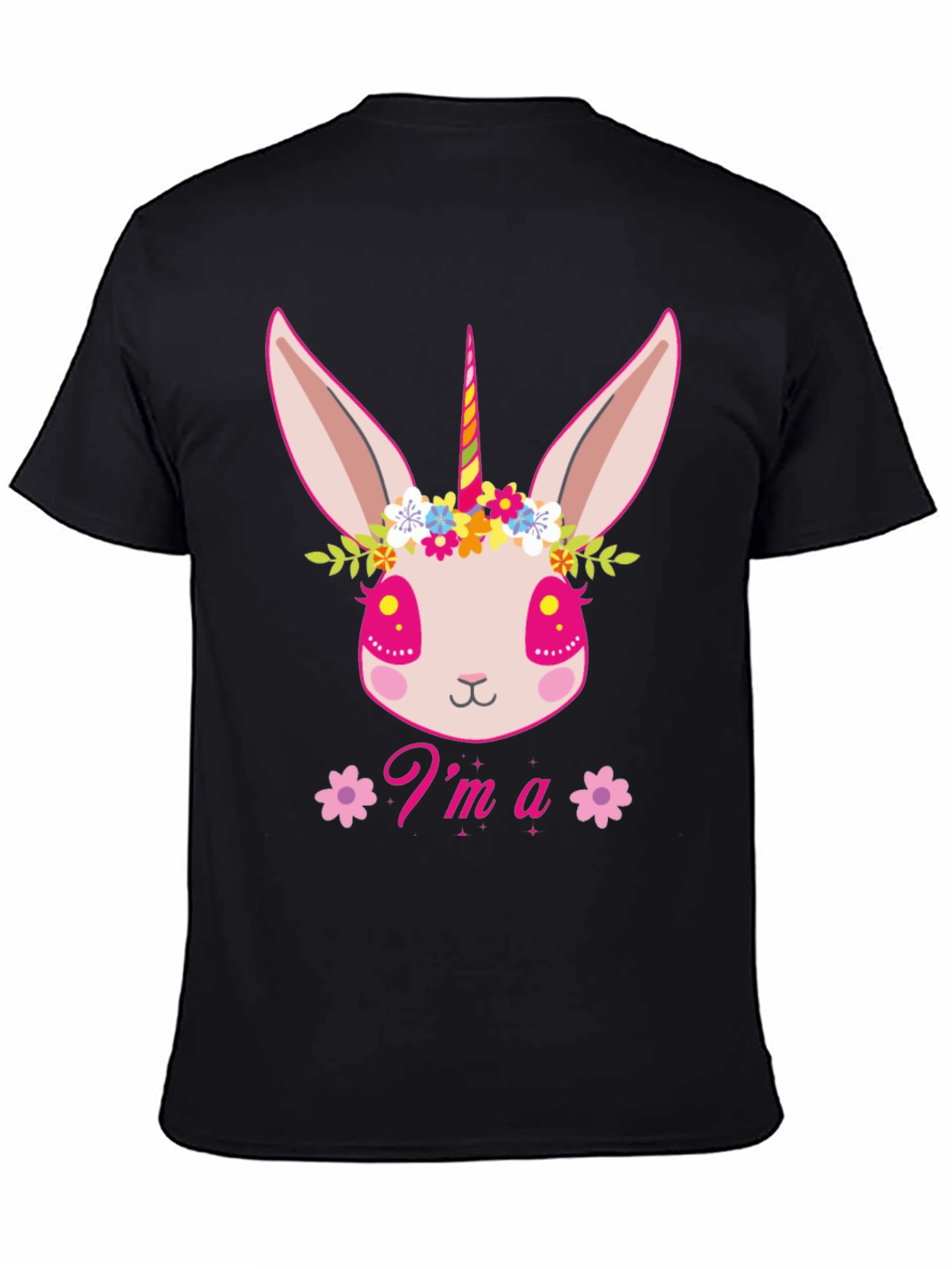 Im a Unibunny Black T-Shirt