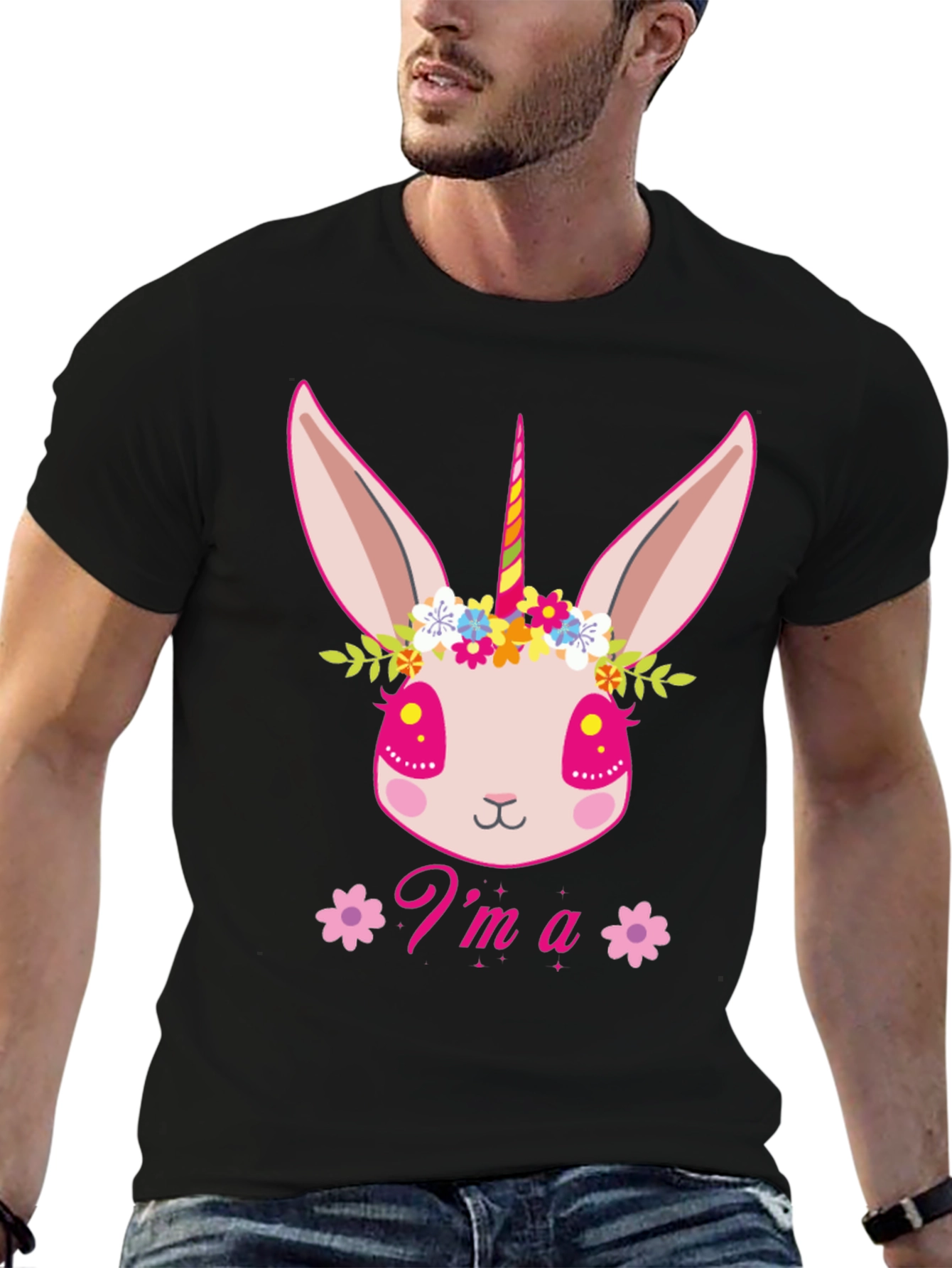 Im a Unibunny Black T-Shirt