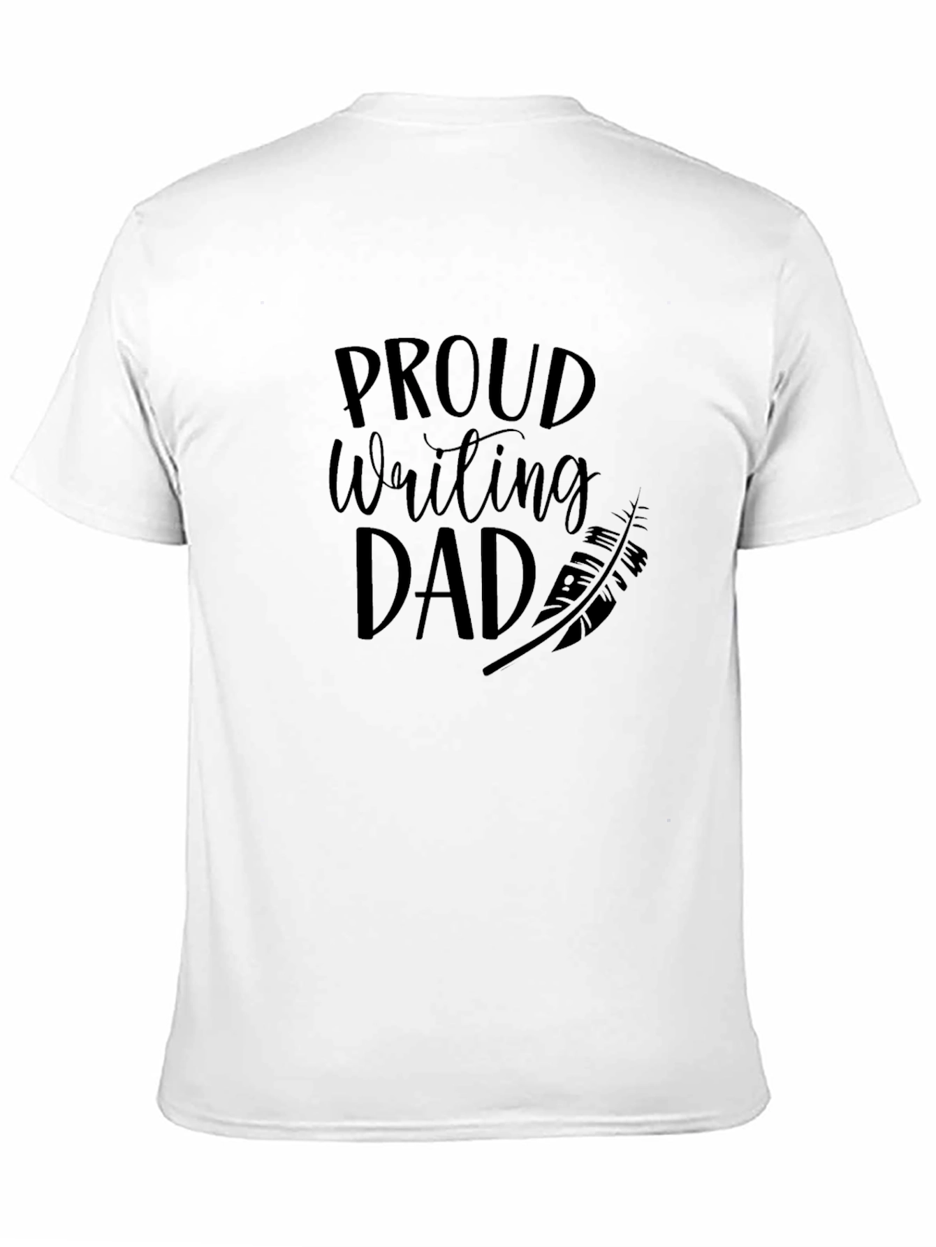 Proud Writing Dad Black T-Shirt