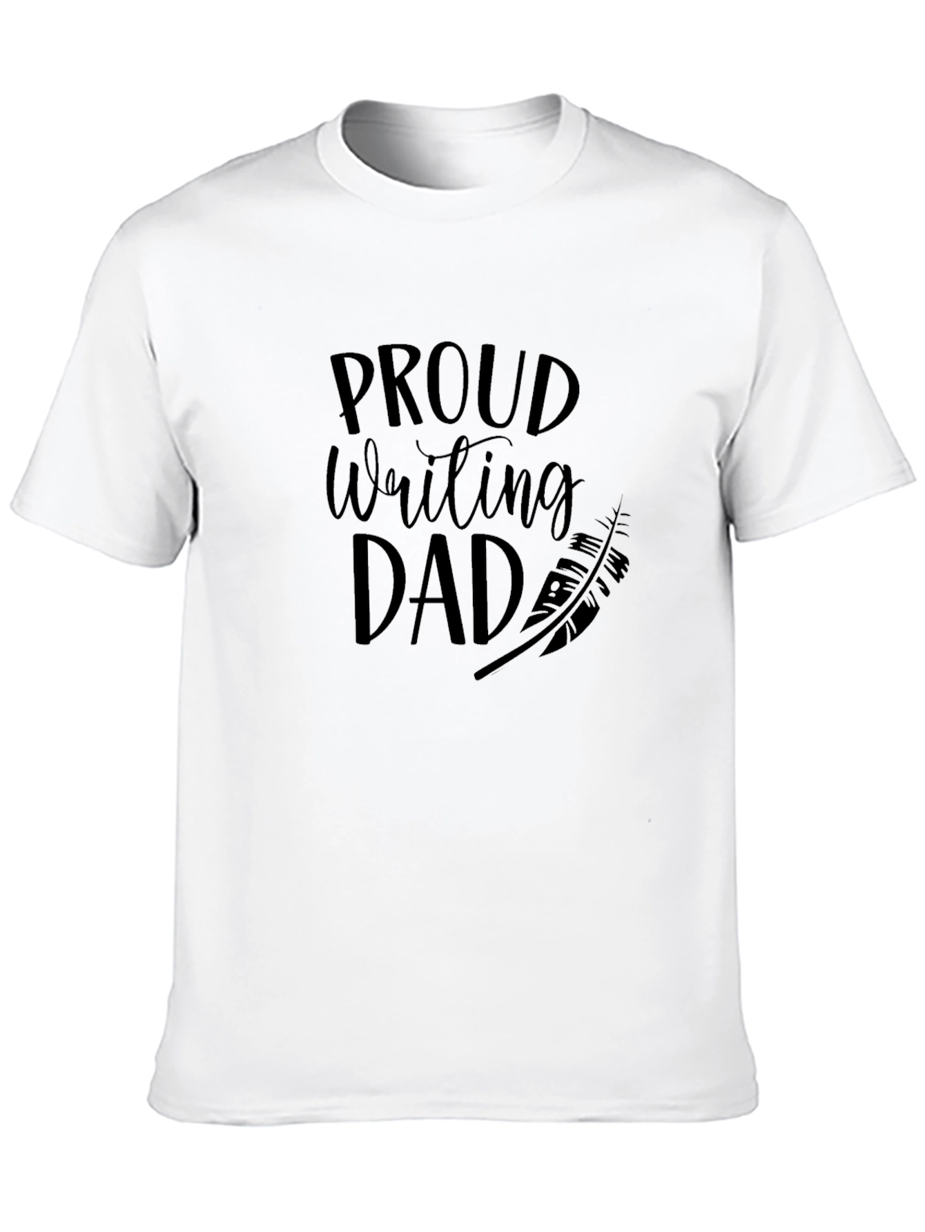 Proud Writing Dad Black T-Shirt