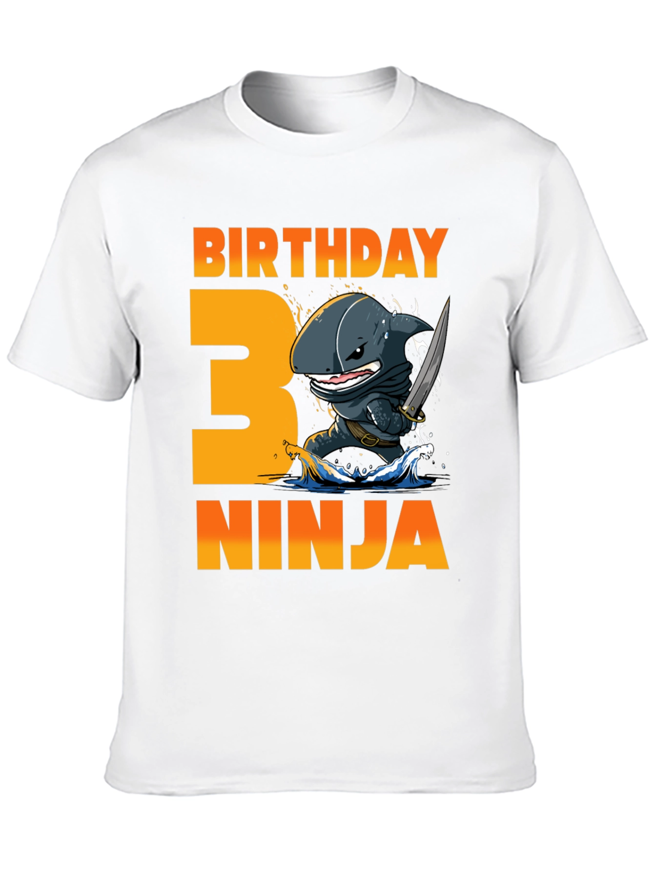 Birthday Ninja Shark 3rd Birthday T-Shirt