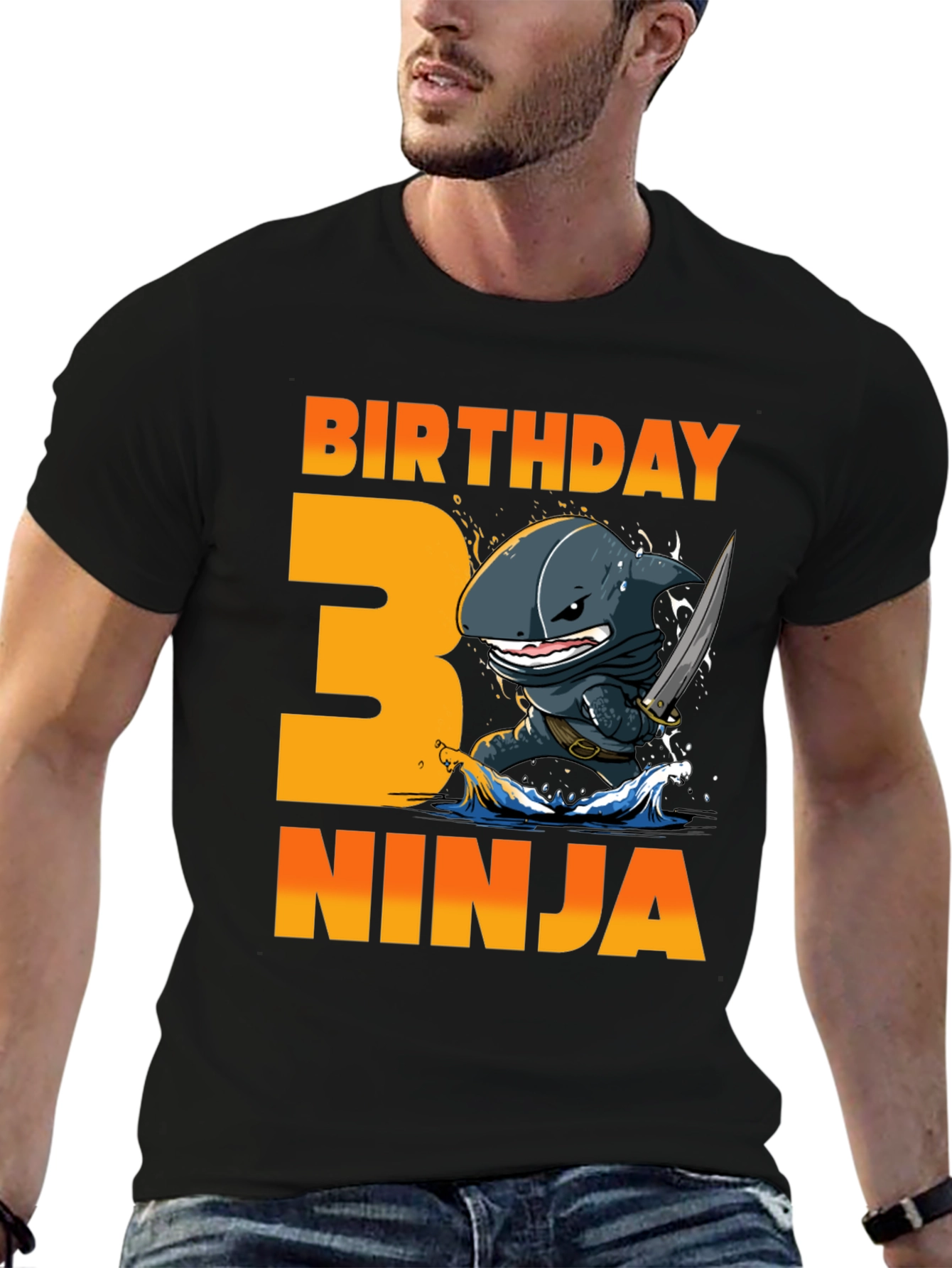 Birthday Ninja Shark 3rd Birthday T-Shirt