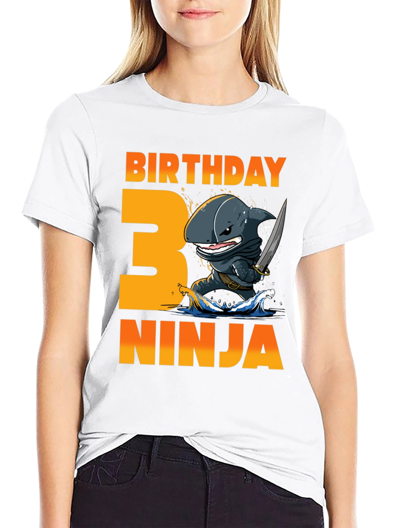 Birthday Ninja Shark 3rd Birthday T-Shirt