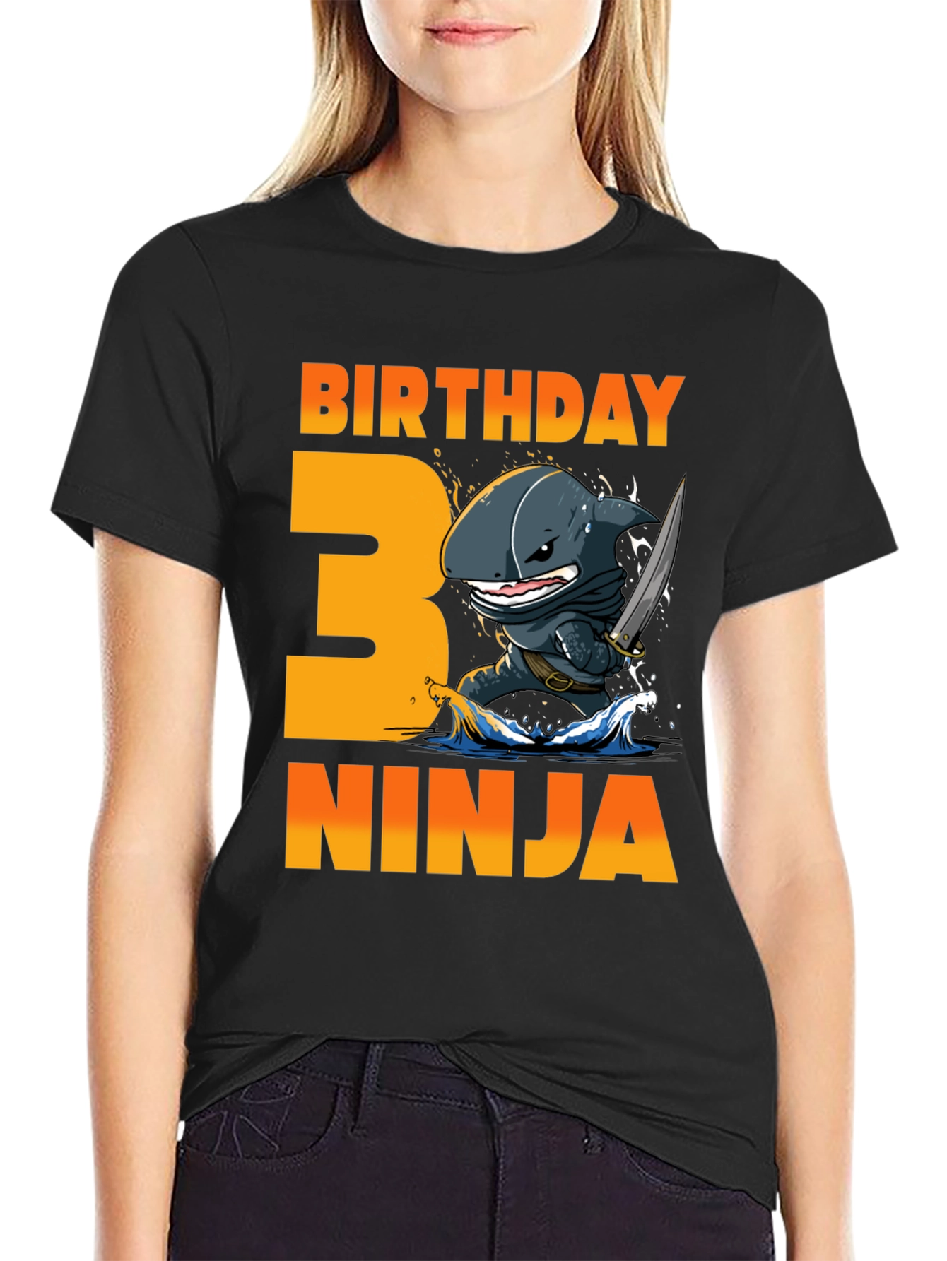 Birthday Ninja Shark 3rd Birthday T-Shirt