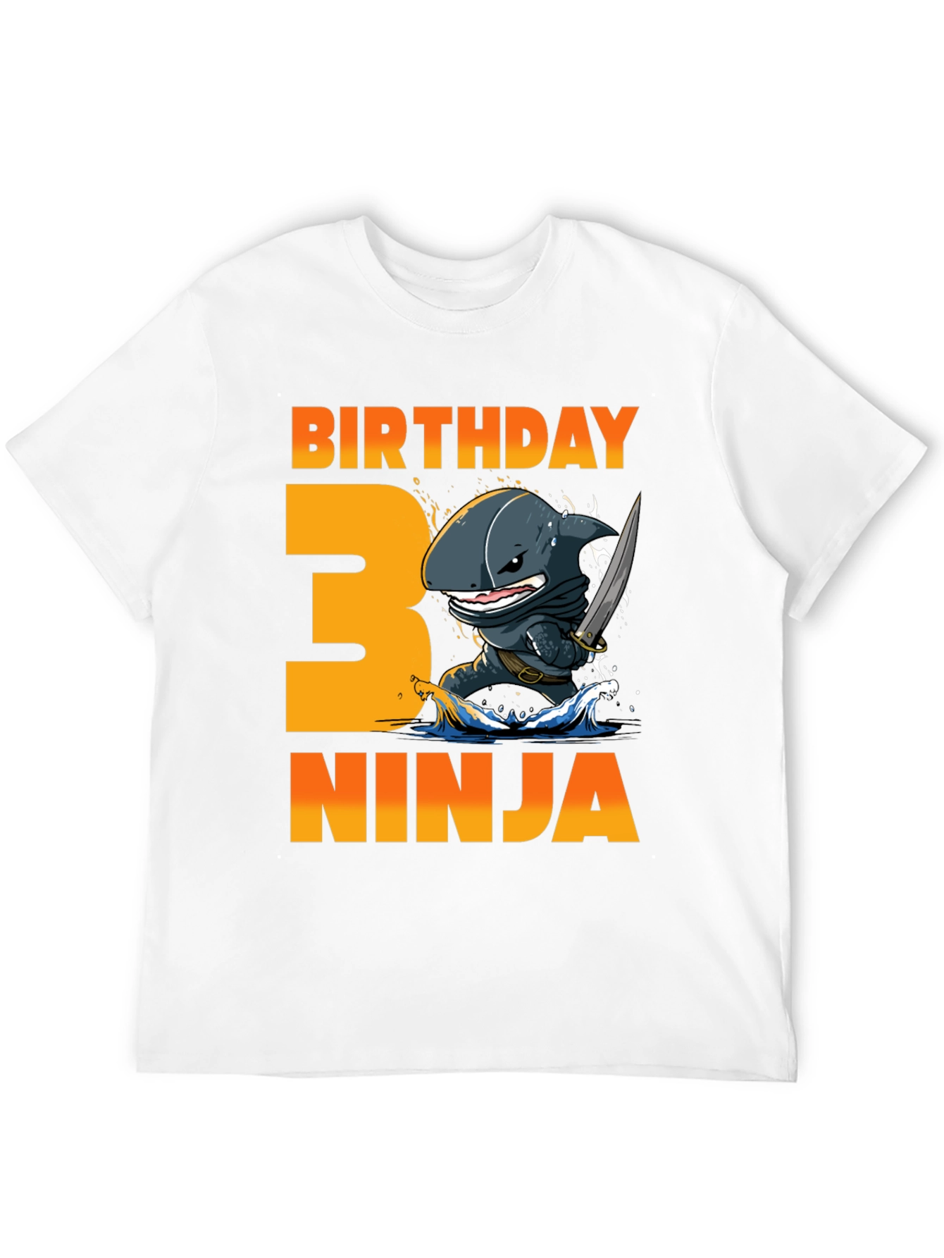 Birthday Ninja Shark 3rd Birthday T-Shirt