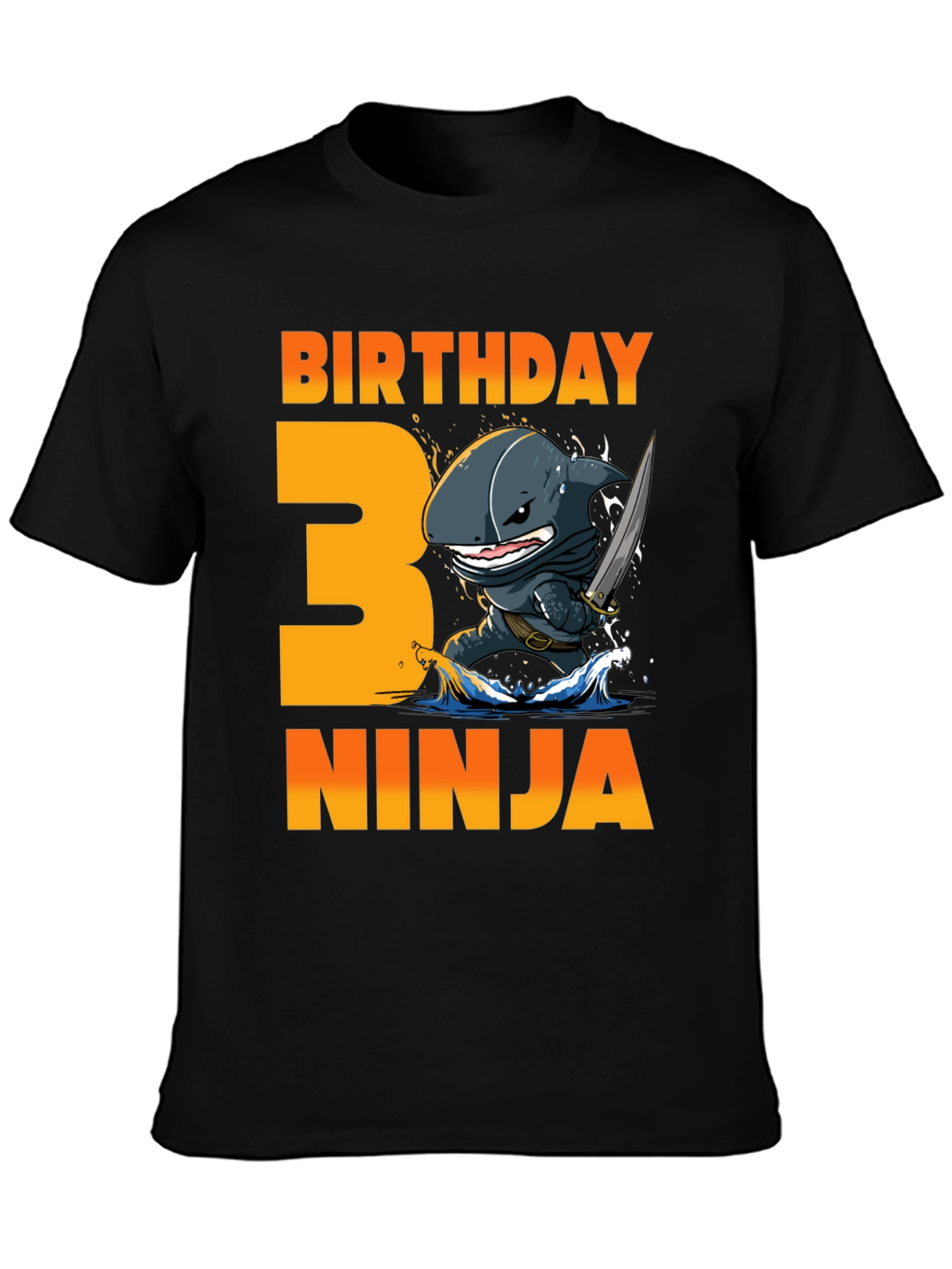 Birthday Ninja Shark 3rd Birthday T-Shirt