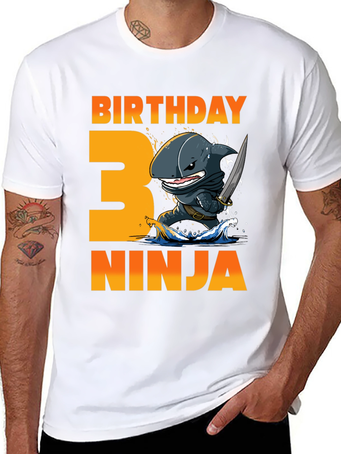 Birthday Ninja Shark 3rd Birthday T-Shirt