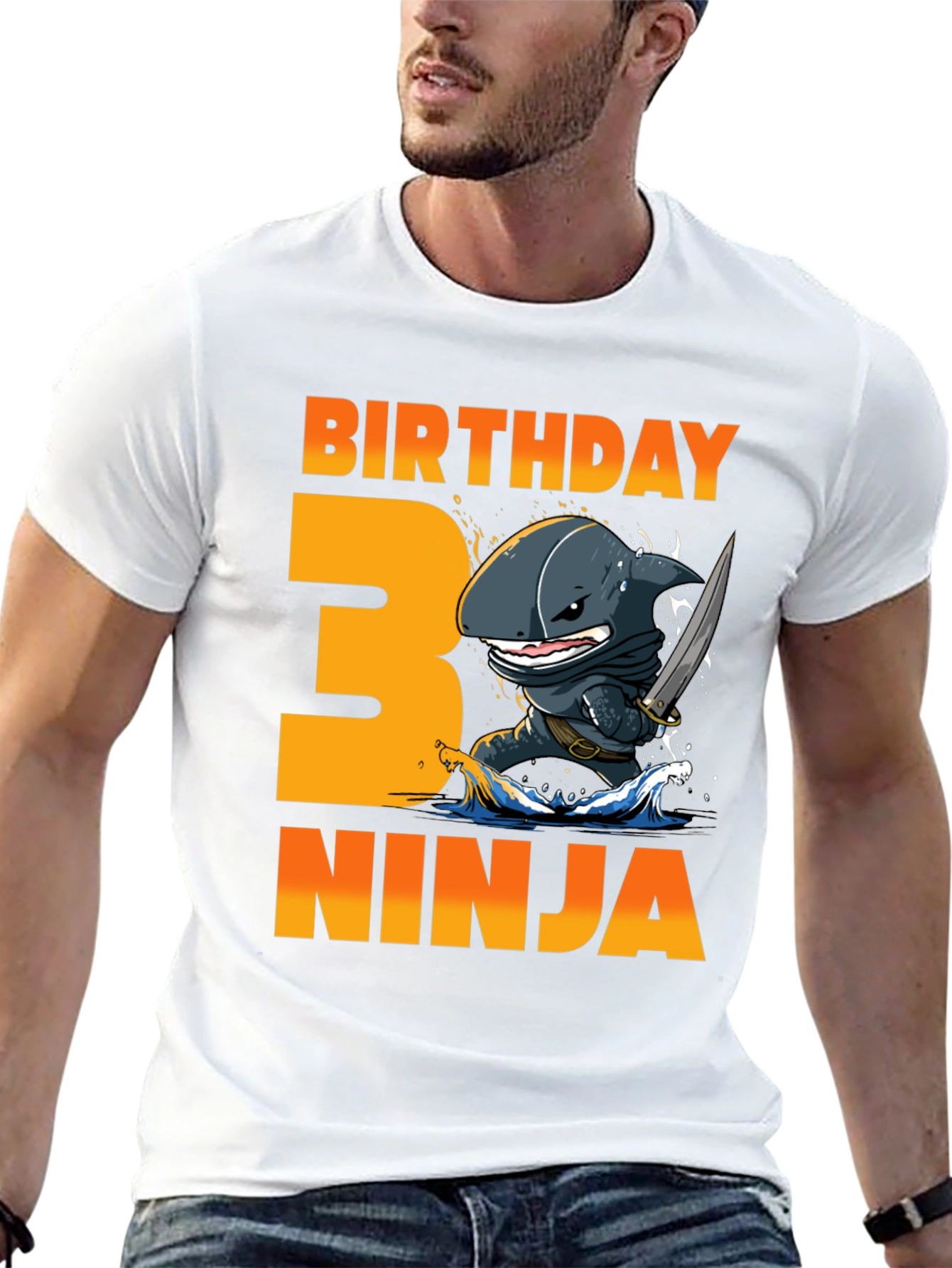 Birthday Ninja Shark 3rd Birthday T-Shirt