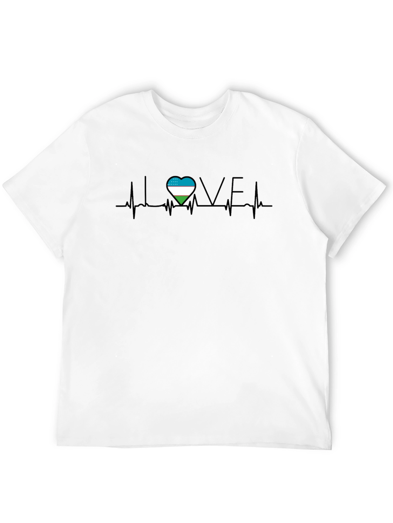 Love Uzbekistan Heartbeat T-Shirt