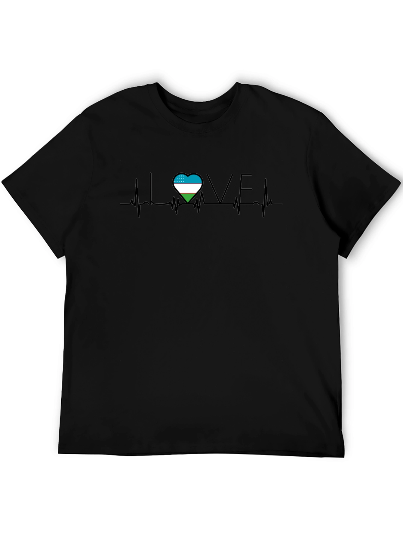 Love Uzbekistan Heartbeat T-Shirt