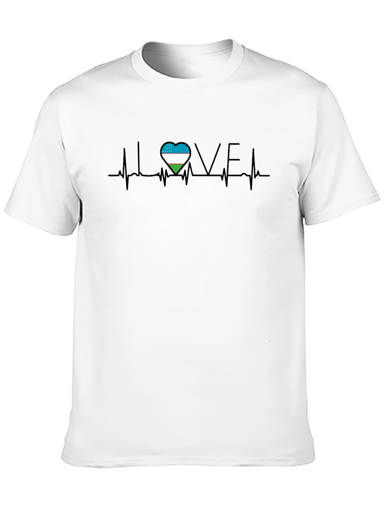 Love Uzbekistan Heartbeat T-Shirt