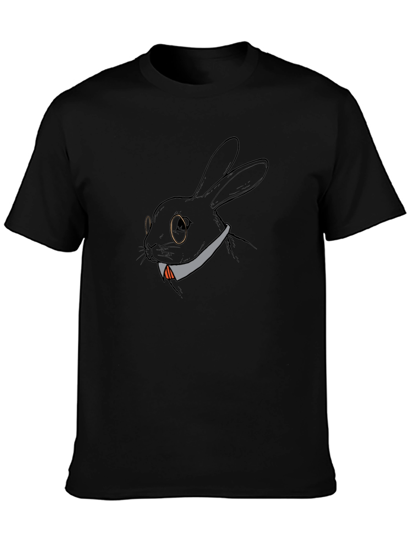 Black Rabbit with Glasses Tee