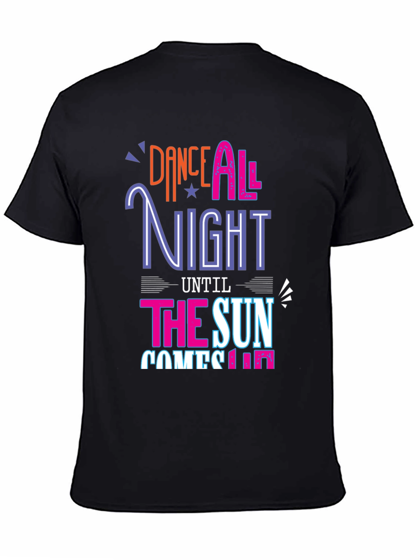 Dance All Night Graphic Tee - Black