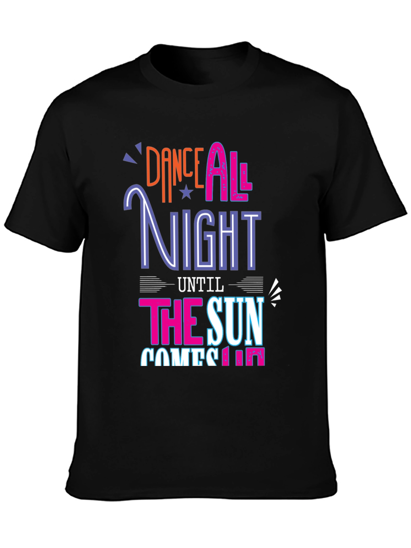 Dance All Night Graphic Tee - Black