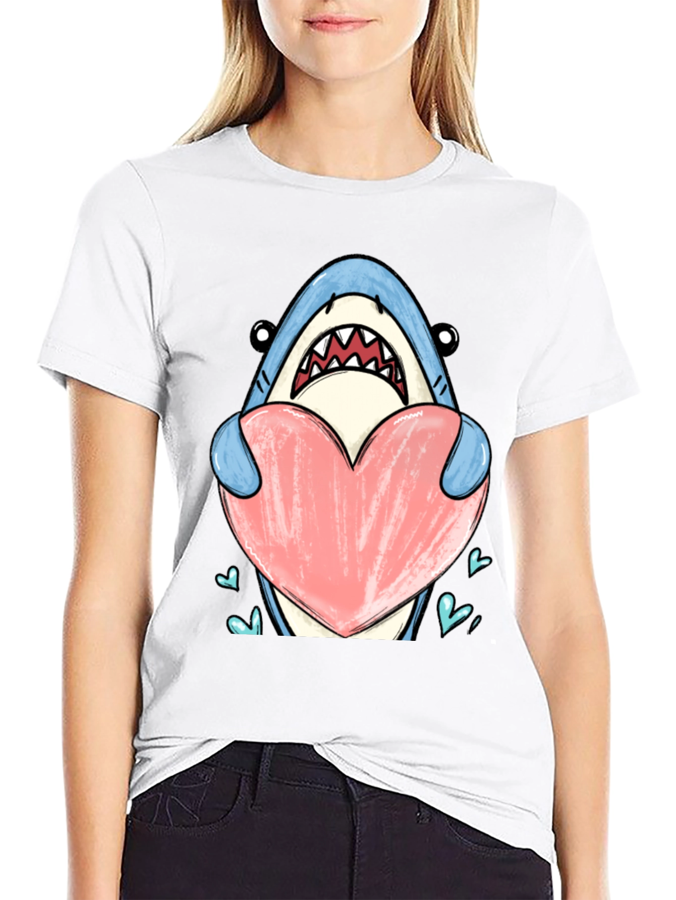 Shark Heart Graphic T-Shirt - Love Bites!