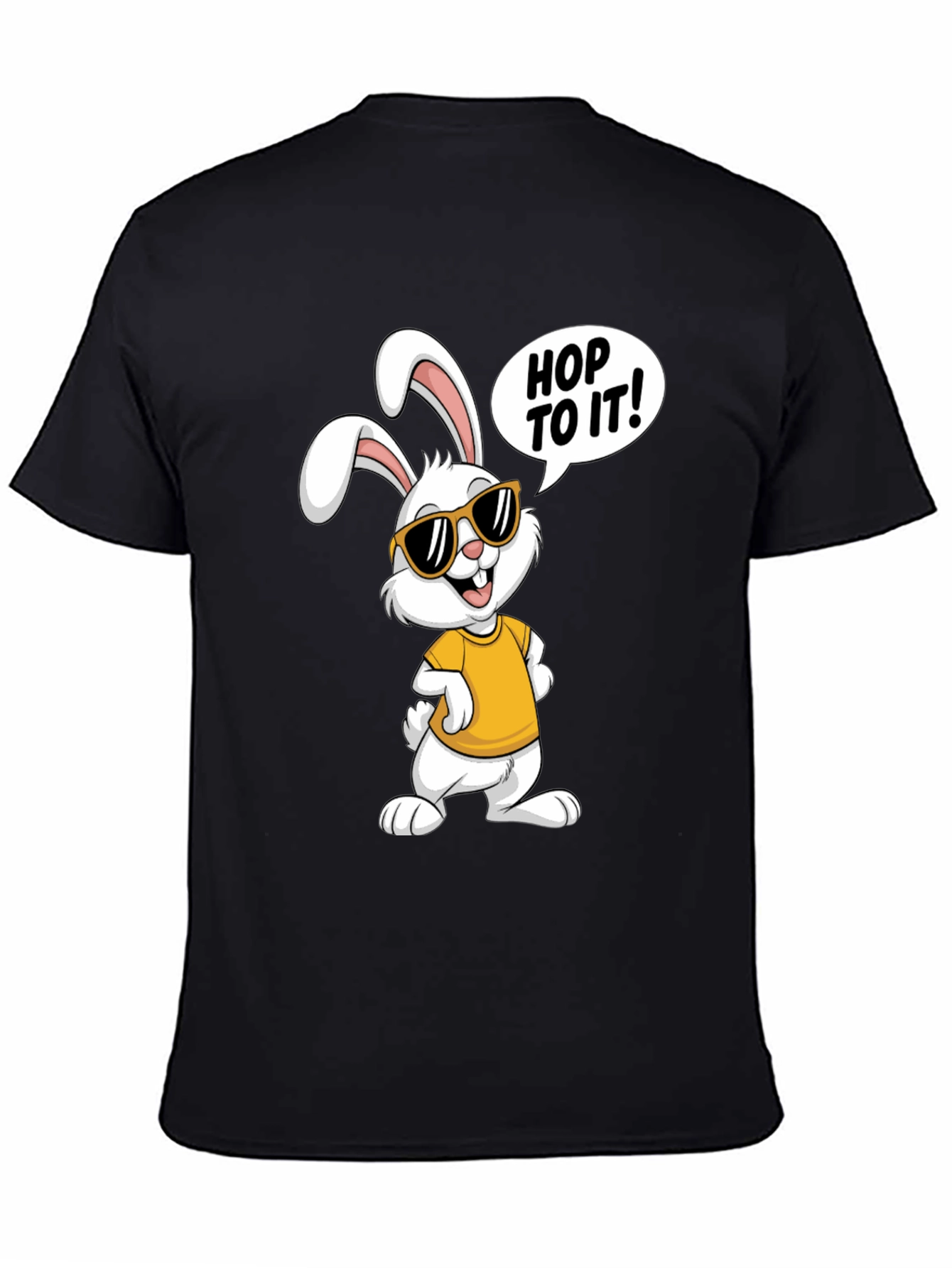 Cool Easter Bunny T-Shirt - Hop To It! Design