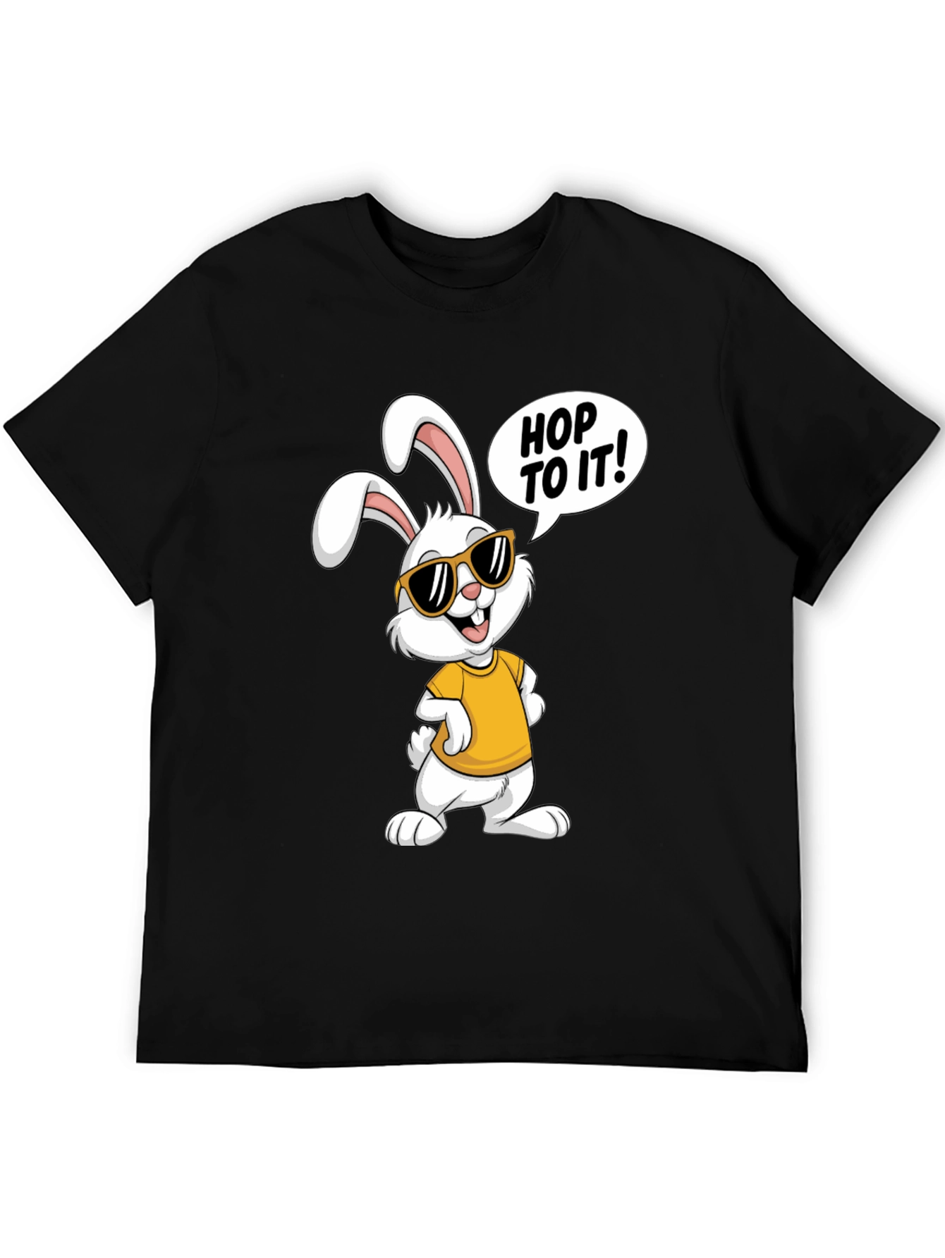 Cool Easter Bunny T-Shirt - Hop To It! Design