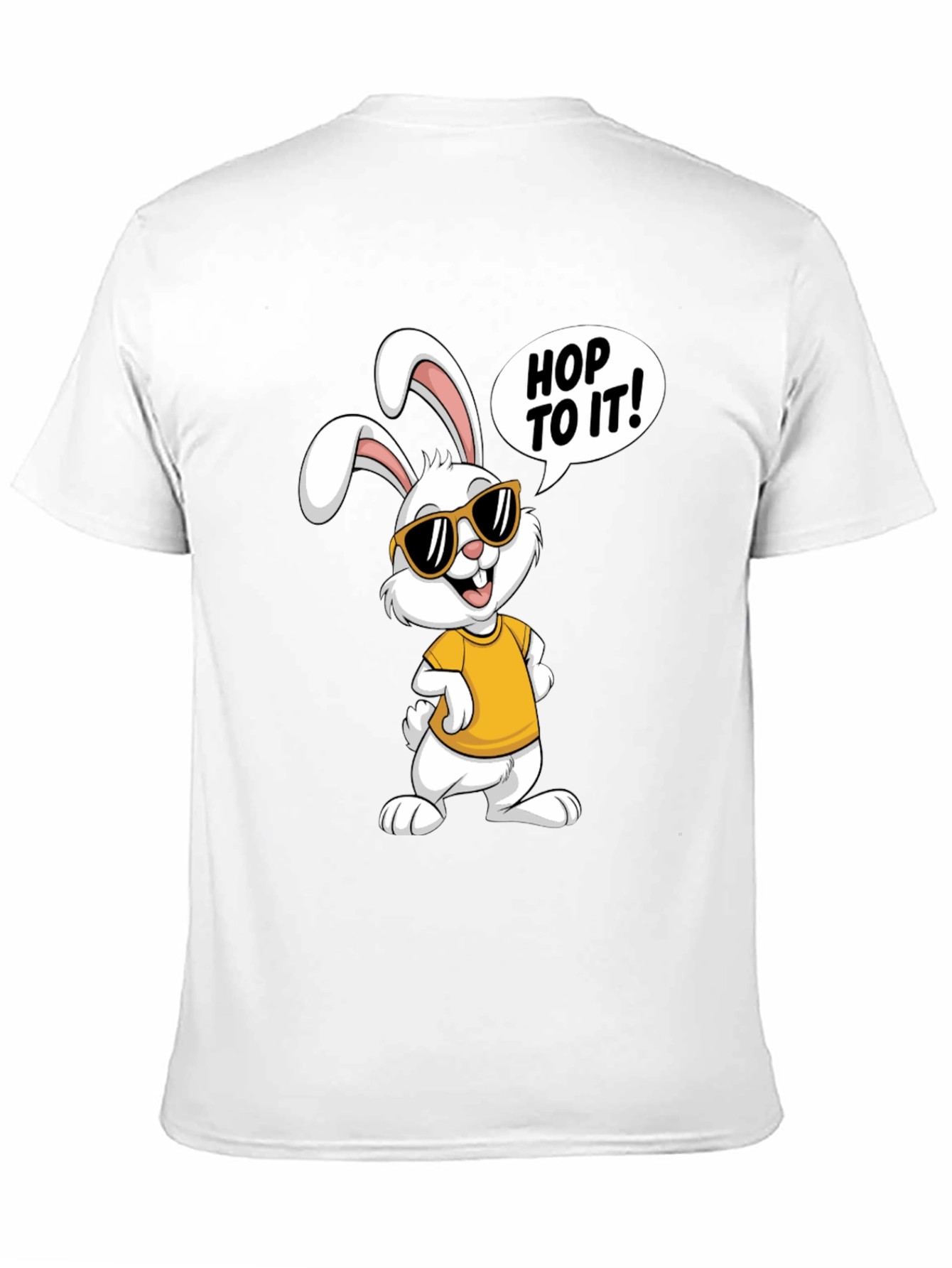 Cool Easter Bunny T-Shirt - Hop To It! Design