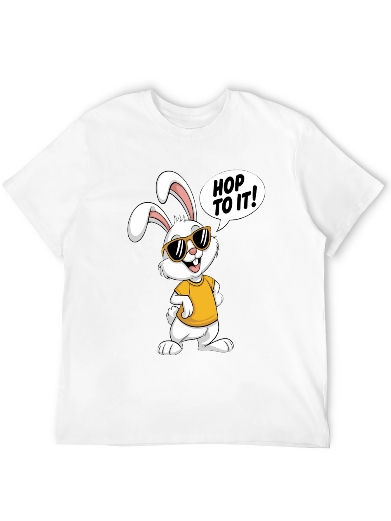 Cool Easter Bunny T-Shirt - Hop To It! Design