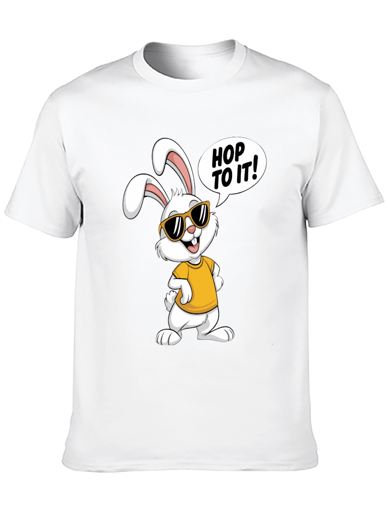 Cool Easter Bunny T-Shirt - Hop To It! Design