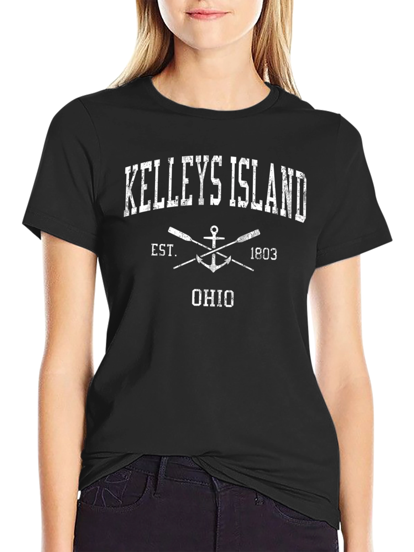 Kelleys Island Ohio Anchor Graphic Tee
