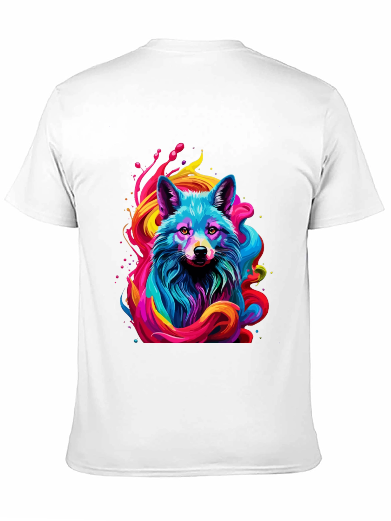Vibrant Fox Graphic Black Tee