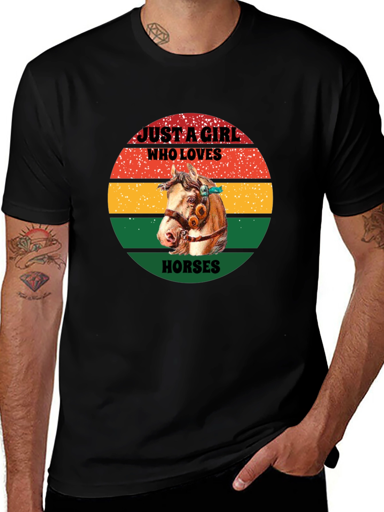Just a Girl Who Loves Horses Graphic Tee