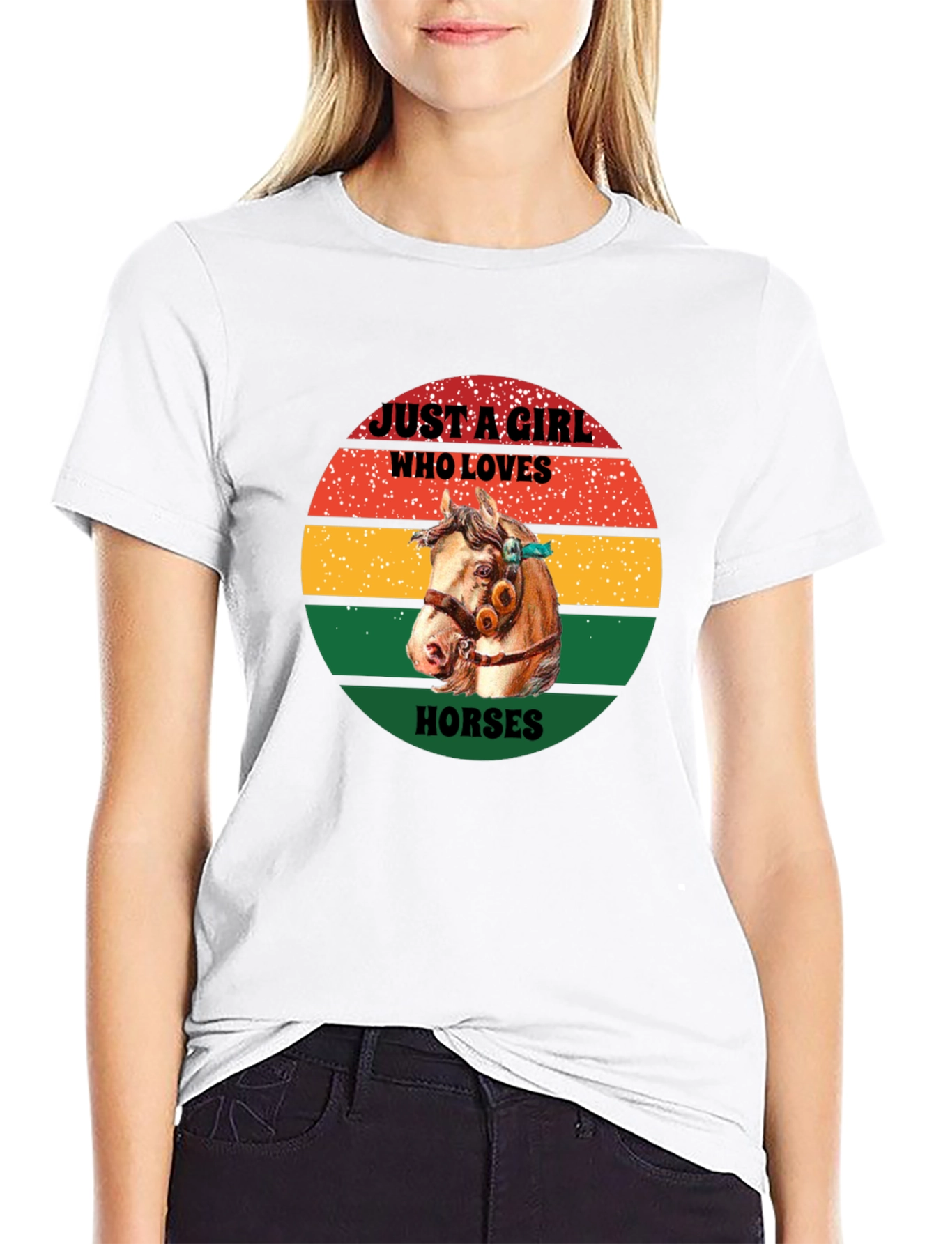 Just a Girl Who Loves Horses Graphic Tee