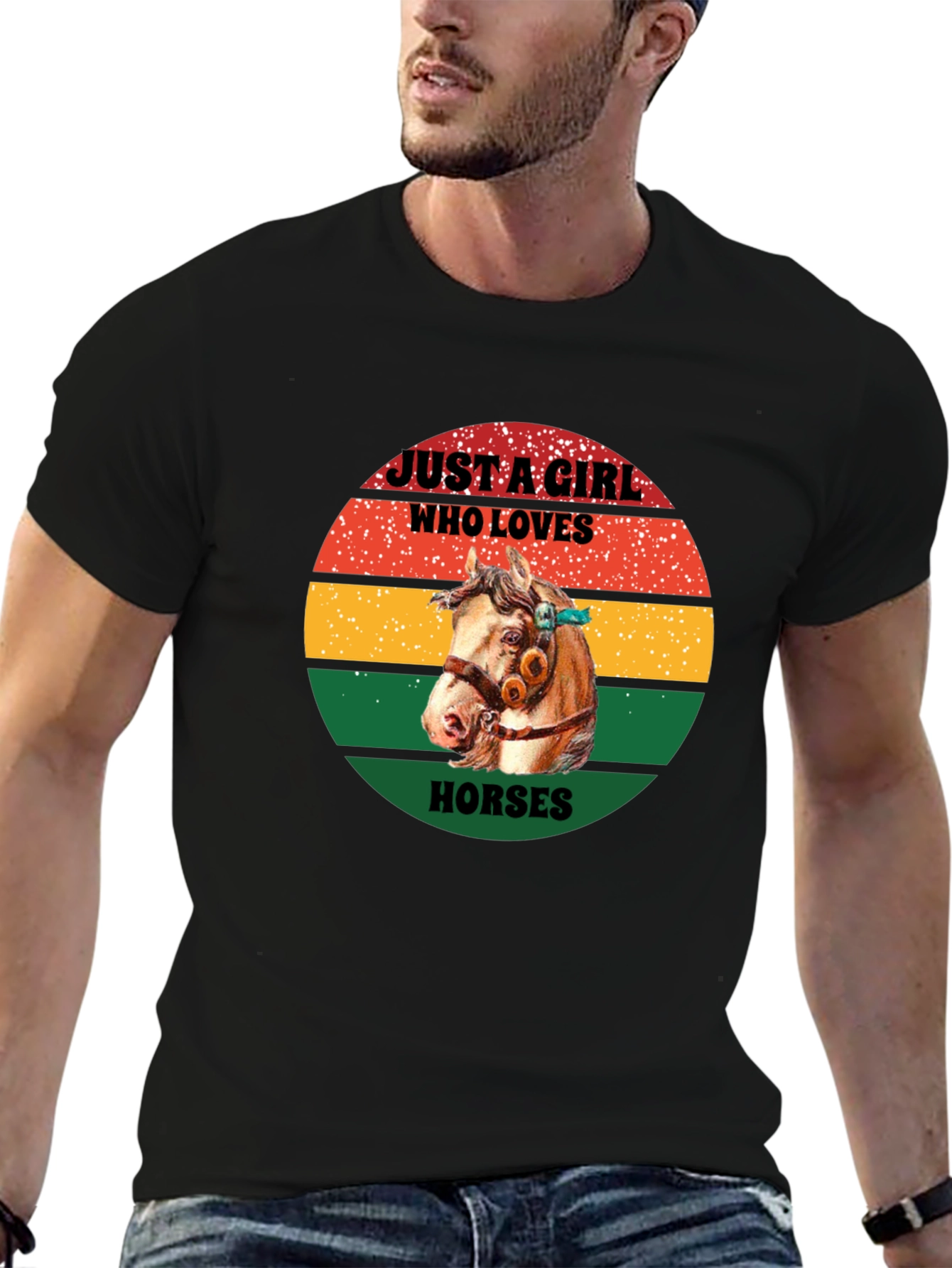 Just a Girl Who Loves Horses Graphic Tee