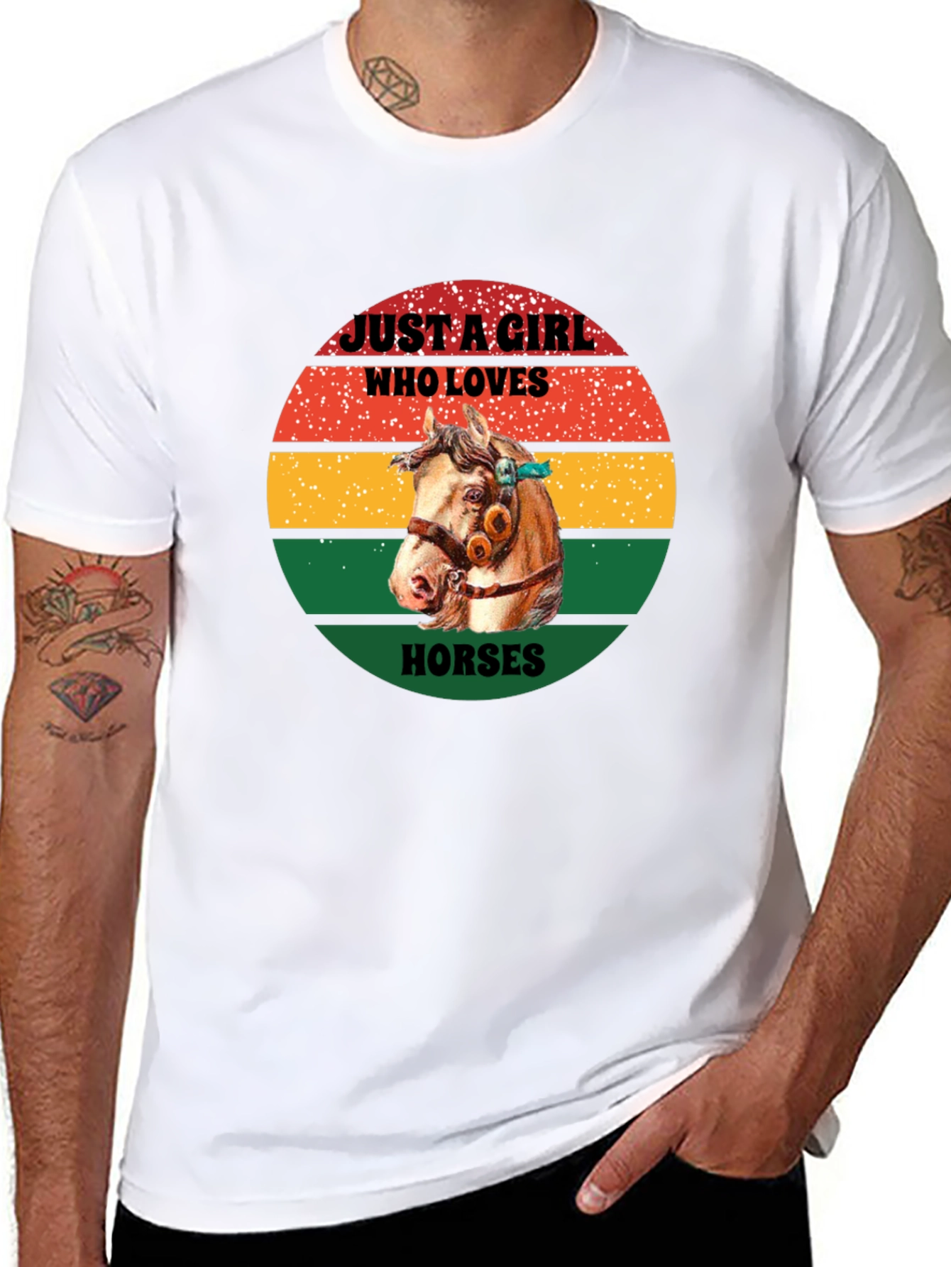Just a Girl Who Loves Horses Graphic Tee
