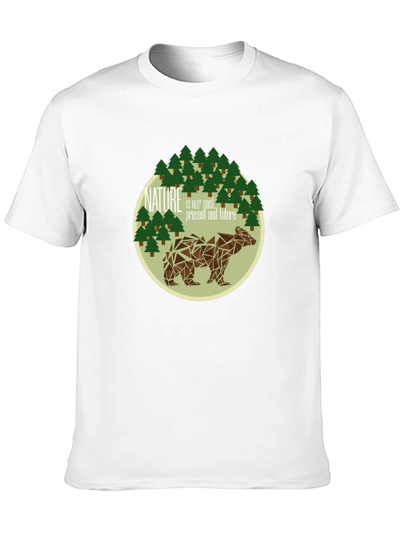 Nature Bear Graphic Tee - Black Soft Cotton