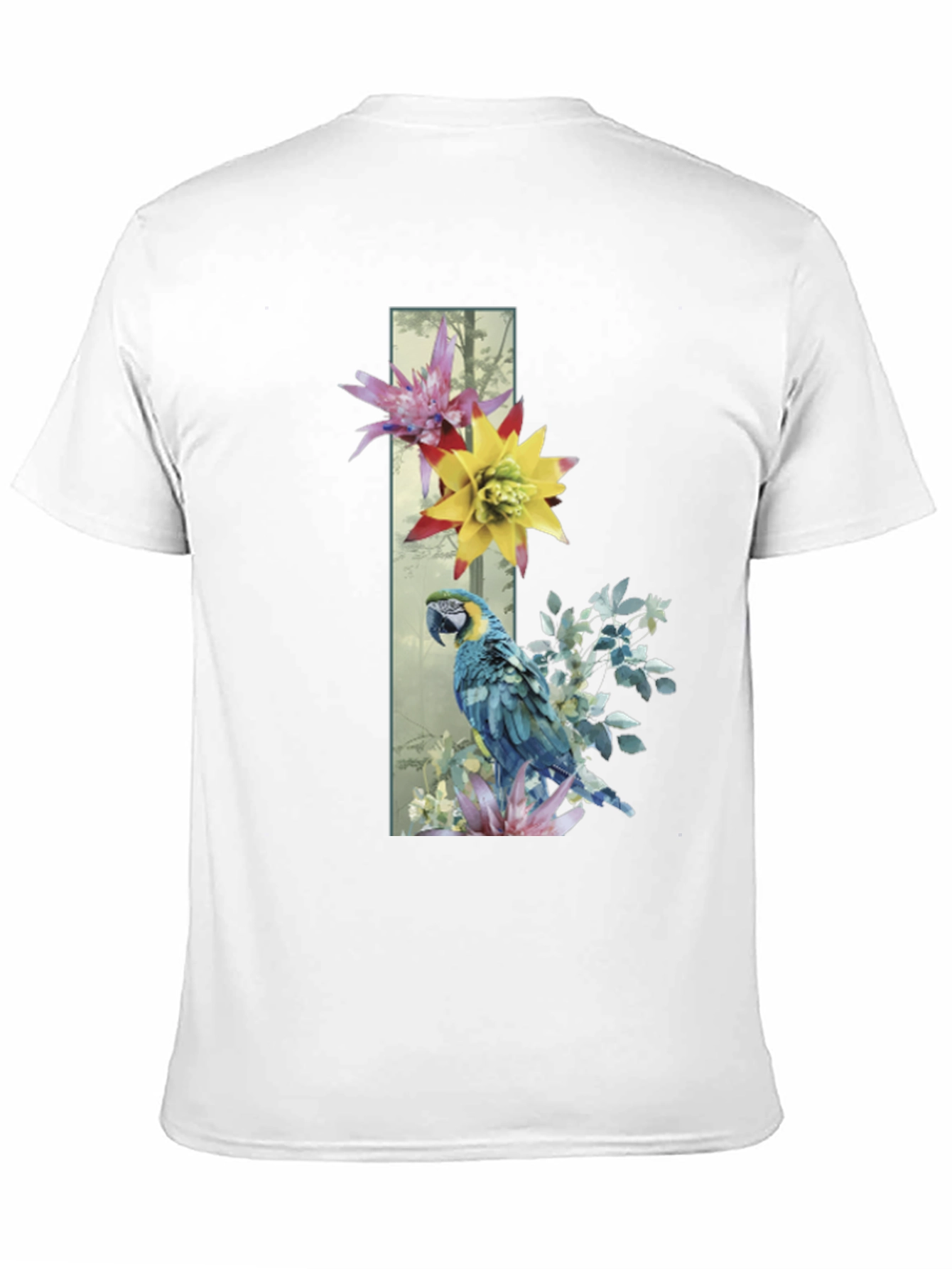 Parrot & Flowers Graphic Tee