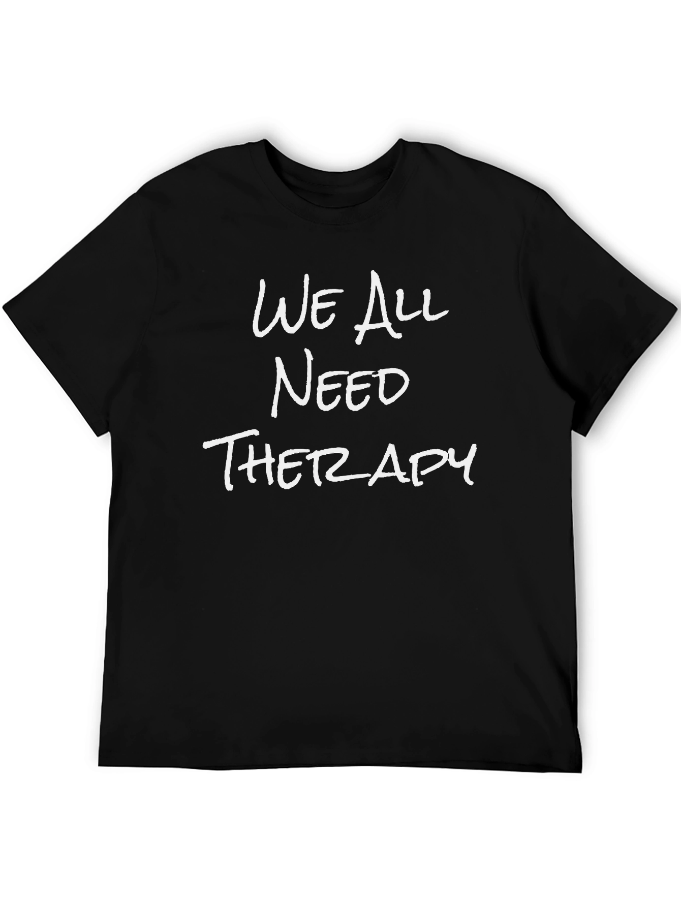 We All Need Therapy Black Graphic Tee